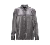 Opus Fashion Bluse FENZY Satin-Langarm aus Viskose Grau Größe 38