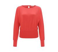 OPUS Damen Langarmshirt | Boxy Shirt SONNU Loose aus ECOVERO™ Viskose Mix Sweet red, M