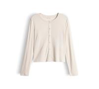 OPUS Damen Langarmshirt | Leichte Jerseyjacke aus nachhaltigem BCI Cotton Mix Slim Fit Natural Glaze, 38