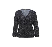 OPUS Damen Langarmshirt | Printshirt SANNAH Splendid aus Viskose Coal Blue, 38