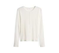 OPUS Damen Langarmshirt | SADALIE Slim Rippshirt aus BCI Cotton Mix Milk, 40