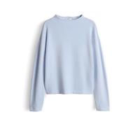 OPUS Damen Langarmshirt | SERATA Regular Longsleeve mit zweifarbiger Textur Water Blue, 40