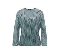 OPUS Damen Langarmshirt | Shirt SANNAH Tradition Regular aus nachhaltiger Viskose Glacier Blue, 36