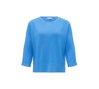 OPUS Damen Langarmshirt | Shirt SINNI Batwing Fit aus Strukturiertem Jersey Blue Salt, 40