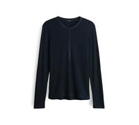 OPUS Damen Langarmshirt | SIMOLU Slim Longsleeve mit feiner Rippstruktur Coal Blue, 36