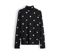 OPUS Damen Langarmshirt | SIPUNKTO Slim Longsleeve aus beprinteten Jersey Black, 38