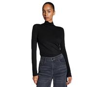 OPUS Damen Langarmshirt | SOMY Slim Longsleeve aus Tencel Wolle Mix Black, 42