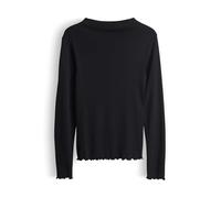 OPUS Damen Langarmshirt | Rippshirt SONINCHEN Slim aus weichem Jersey Black, 38