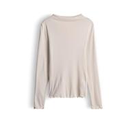 OPUS Damen Langarmshirt | Rippshirt SONINCHEN Slim aus weichem Jersey Ivory, 42