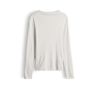 Opus Fashion Langarmshirt SONINCHEN Slim Rippshirt aus weichem Jersey creme Gr. 38