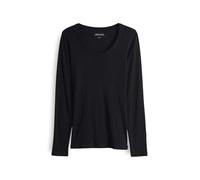 OPUS Damen Langarmshirt | SORANA Slim Longsleeve aus BCI Cotton Mix Black, 40