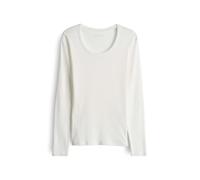 OPUS Damen Langarmshirt | Longsleeve SORANA Slim aus BCI Cotton Mix Milk, 40