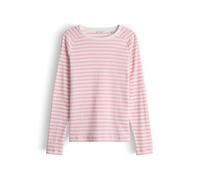 Opus Fashion Langarmshirt SORKA Slim Longsleeve, geringelter Rippjersey Rosa Größe 44