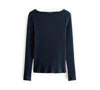 OPUS Damen Langarmshirt | SOVKE Slim Rippshirt aus Baumwoll Mix Coal Blue, 44