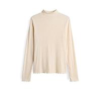 OPUS Damen Langarmshirt | SUHANNA Curly Slim Rippshirt aus elastischem Jersey Soft Cream, 36