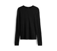 Opus Fashion Langarmshirt SUMELIKA Slim Rippstruktur Damen Schwarz Größe 40