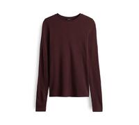 OPUS Damen Langarmshirt | SUMELIKA Slim Longsleeve in Rippstruktur Dark Grape, 42