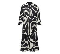 OPUS Damen Maxikleid | Hemdblusenkleid WERANO Flow A-Linie aus BCI Cotton Black, 36