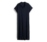 Opus Damen Midikleid WANNI – Viskosemix mit zarter Struktur Coal Blue Größe 34