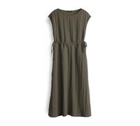 OPUS Damen Midikleid | Schimmerndes Midikleid WITRANA mit Verstellbarer Taille Olive Leaf, 34