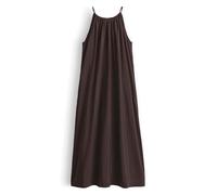 OPUS Midikleid WIDALA – Trägerkleid mit rückseitigem Schlüselloch-Ausschnitt – Braun Größe 40