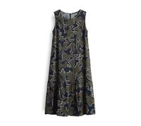 Opus Fashion Damen Midikleid Wicy Wildflower – Trägerkleid mit abstraktem Print Blau Größe 36