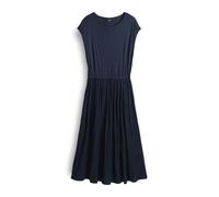 Opus Fashion Damen Midikleid Wabella Plissee mit Jerseytop Blau 38