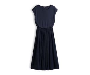 OPUS Damen Midikleid | WABELLA Plissee Midikleid mit Jerseytop Coal Blue, 38