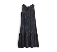 OPUS Damen Midikleid | WICY Palm Leaves Bedruckte A-Linie mit Volant Coal Blue, 36