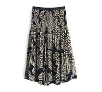 OPUS Damen Midirock | Plisseerock RIBANE Tropical mit Komfortbund Olive Leaf, 34