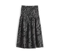 OPUS Damen Midirock | ROPANI Palm Leaves Midirock mit Smokdetail Black, 40