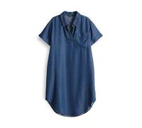 OPUS Damen Minikleid | Hemdblusenkleid WASYA Regular aus weichem Tencel mid deep Blue, 42