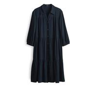 OPUS Damen Minikleid | Hemdblusenkleid WIDARA A-Linie aus weichem Lyocell Mix Coal Blue, 36
