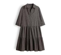 OPUS Damen Minikleid | Volantkleid in zweifarbiger Crinkle Optik Affogato, 36