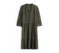 OPUS Damen Minikleid | Volantkleid WOLKA in weich fallender Crash-Optik Olive Leaf, 38