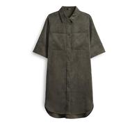 OPUS Knielanges Hemdblusenkleid mit Knopfleiste Modell 'Winchesta' in Khaki, Größe 38