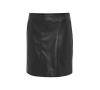 OPUS Damen Minirock | Minirock RELVINA Edgy A-Linie in Lederoptik Black, 42