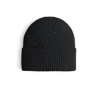 OPUS Damen Mütze | ALUNAR Rippstrickmütze mit Pailettenbesatz black, 0