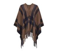 OPUS Damen Poncho/Cape | Weiches Cape mit Fransen cocoa, 0