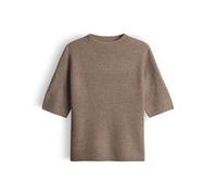 Opus Fashion Strickpullover PEDGI Slim Rippstrick mit Mohair- und Wollanteil Taupe 34 Damen