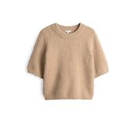 OPUS Damen Pullover | PLAUSH Regular Kurzarmpullover mit Wollanteil Macadamia, 42