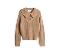 Opus Fashion Pullover PROYER Damen Slim Grobstrick Troyerkragen hellbraun 36