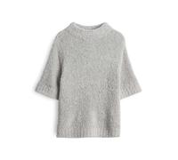 OPUS Damen Pullover | PUNES Slim Kurzarmstricker mit Bouclégarn Hazy Fog Melange, 36