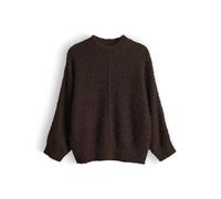 OPUS Pullover mit kleinem Stehkragen Modell 'Punew' in Dunkelbraun, Größe 38