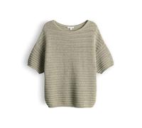 OPUS Damen Pullover | Sommerlicher Strickpullover in Lochstruktur Loose Fit Pale Olive, 36