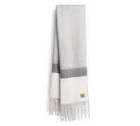 OPUS Schal mit Fransen und Label-Detail Modell 'Allanis' in Hellgrau, Größe 1