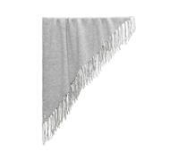 OPUS Damen Schal | Kuscheliges Dreieckstuch AWARO mit Fransen hazy fog melange, 0