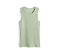 OPUS Damen Shirts | Geripptes Tanktop ILESSO Slim aus BCI Cotton Mix Green Glow, 44