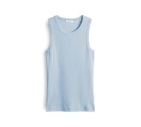 OPUS Damen Shirts | Geripptes Tanktop ILESSO Slim aus BCI Cotton Mix Oxford Blue, 42