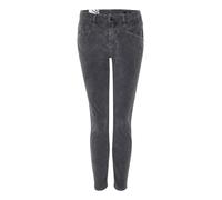 OPUS Damen Slim | Cordhose Evita BABYCORD Slim aus stretchigem BCI Cotton Mix Graphite Glaze, 44 L28